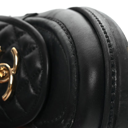 Chanel Lambskin Quilted CC Turnlock Loafers 37 Navy 17 of 18