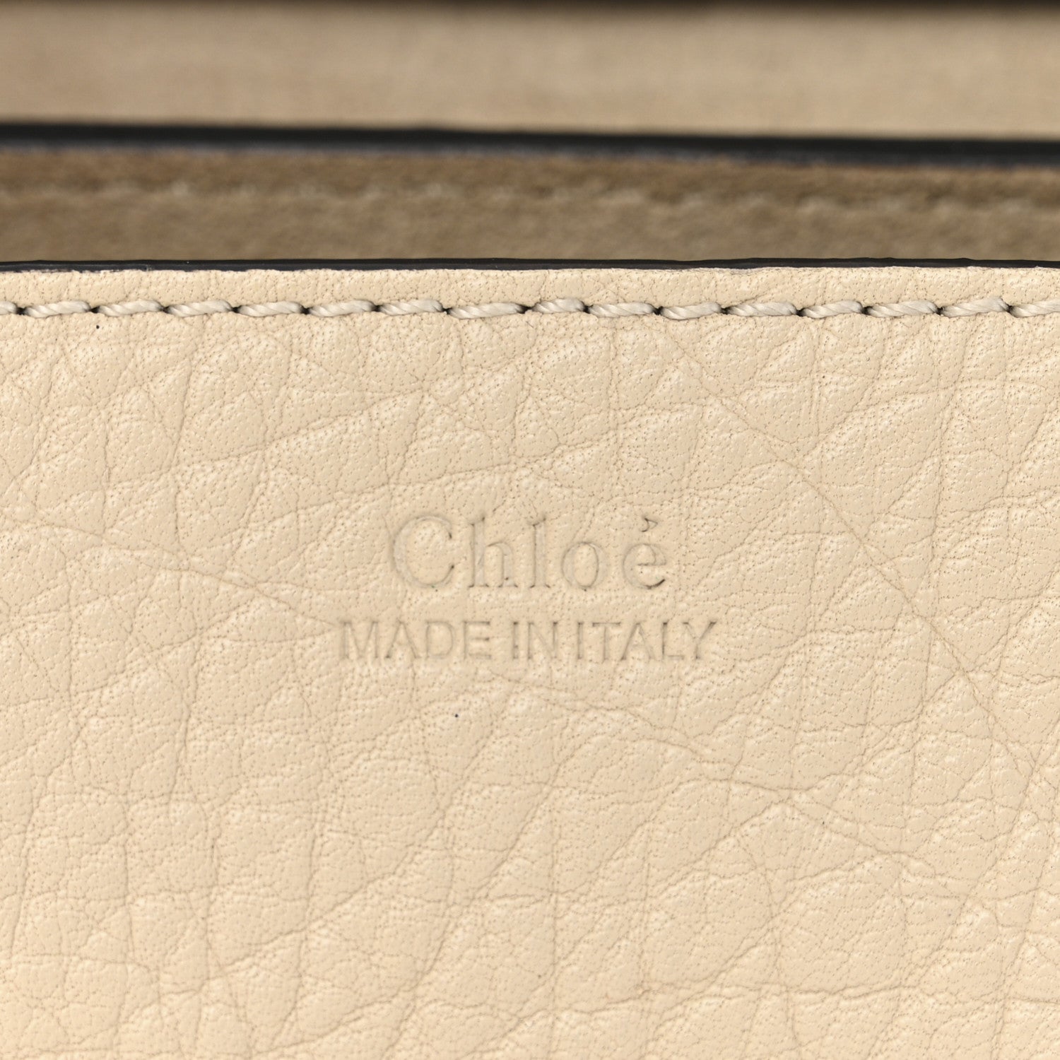 Chloe Grained Calfskin Lambskin Mini Bi-Color Drew Shoulder Bag Ivory Black 6 of 10
