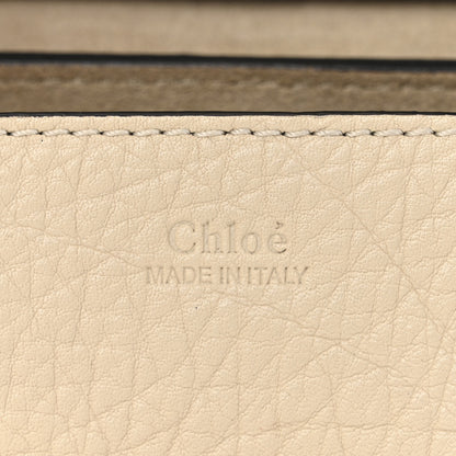Chloe Grained Calfskin Lambskin Mini Bi-Color Drew Shoulder Bag Ivory Black 6 of 10