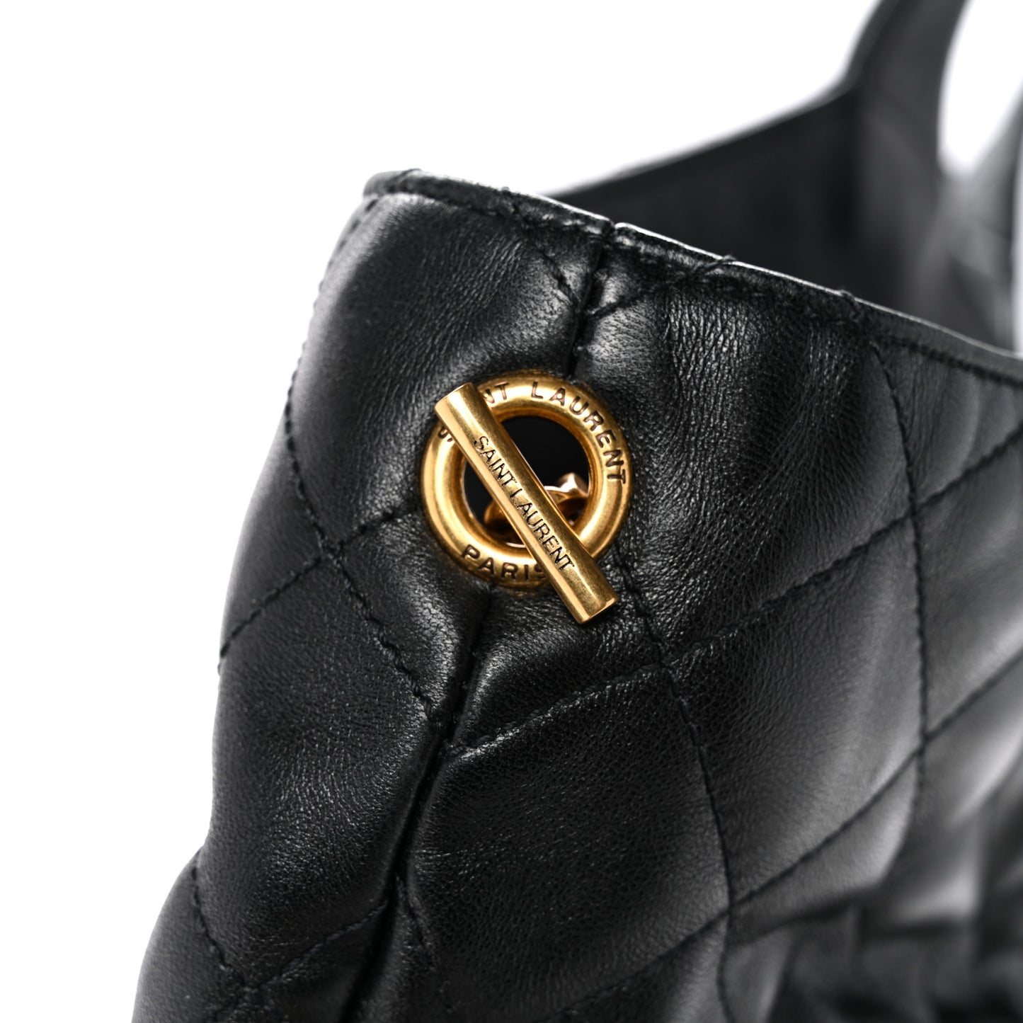 Lambskin Quilted Maxi Icare Shopping Tote Black