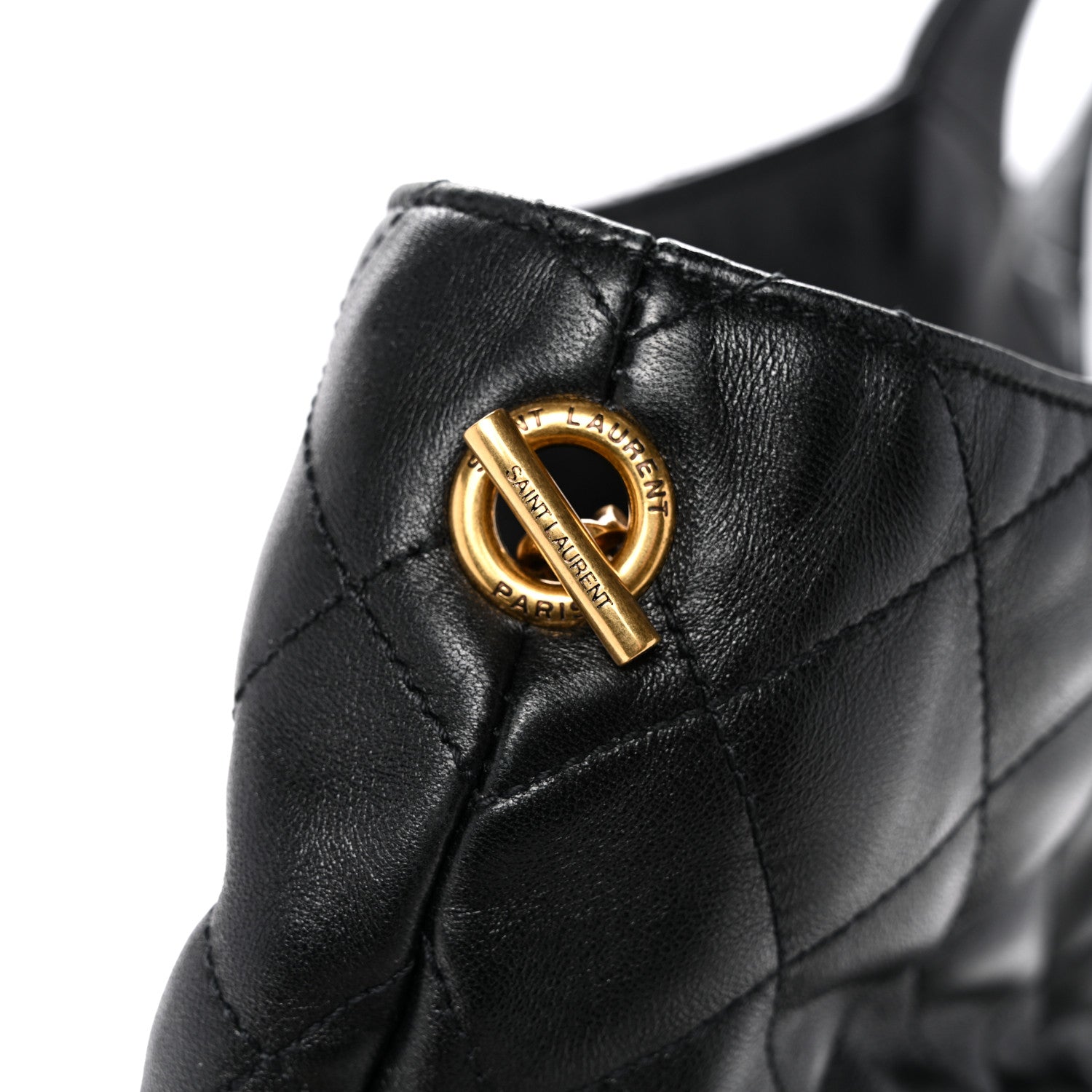 Saint Laurent Lambskin Quilted Maxi Icare Shopping Tote Black 15 of 15