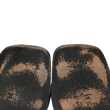 Chanel Lambskin CC Sandal Mules 40 Black 11 of 12