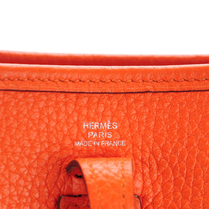 Hermes Taurillon Clemence Evelyne TPM Orange 6 of 7