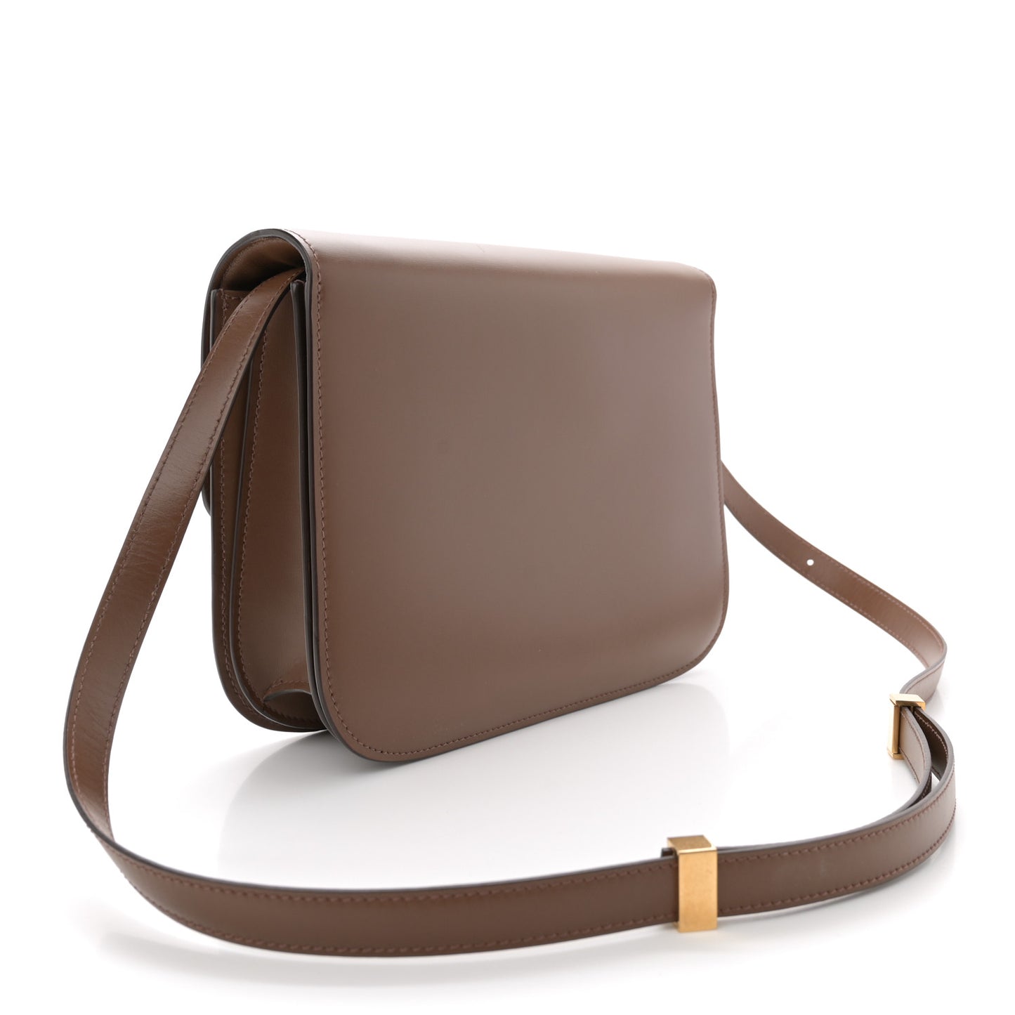 Smooth Calfskin Medium Classic Box Flap Bag Camel