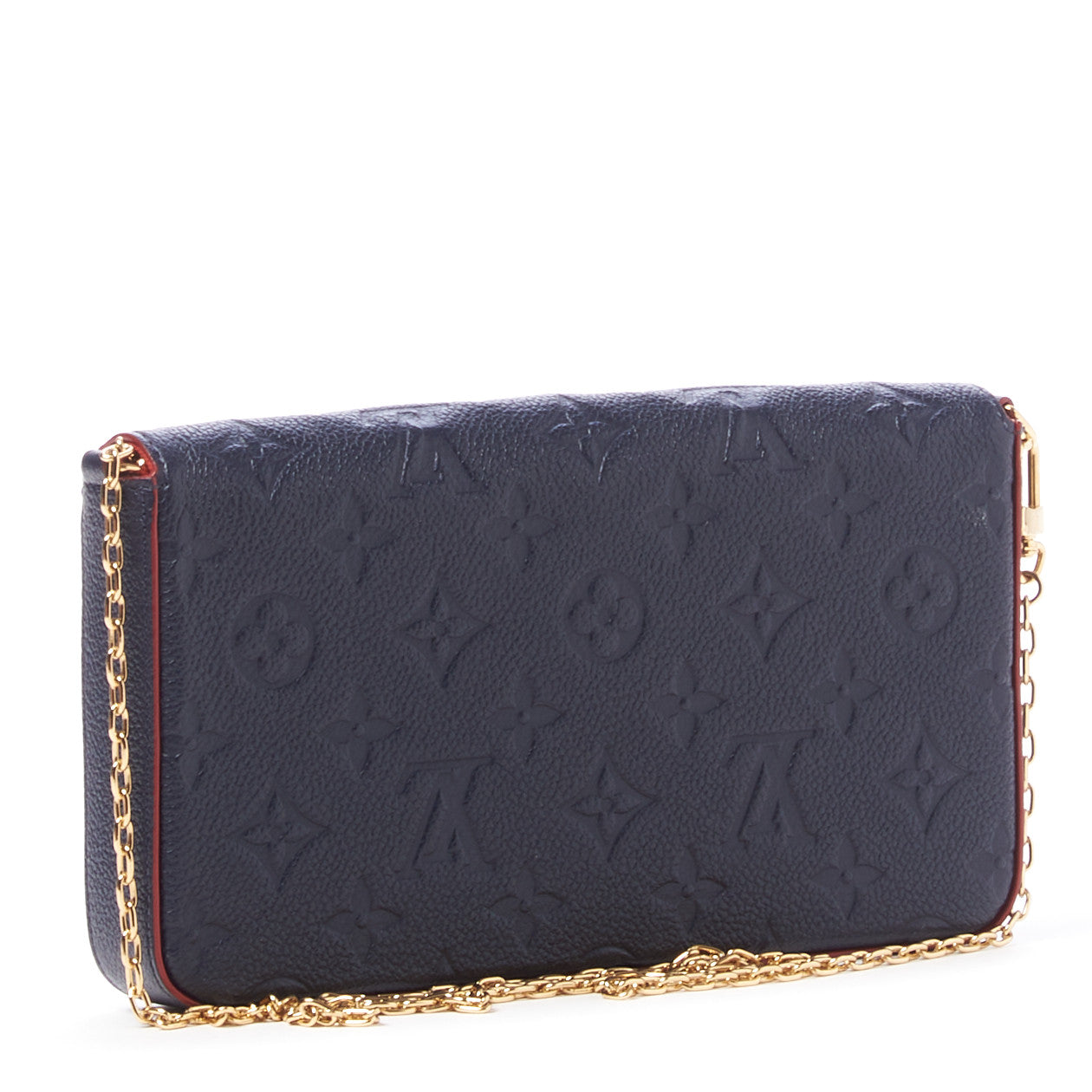 Louis Vuitton Empreinte Pochette Felicie Chain Wallet Marine Rouge 3 of 9