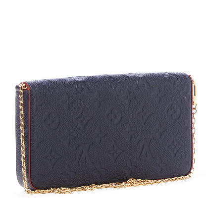 Louis Vuitton Empreinte Pochette Felicie Chain Wallet Marine Rouge 3 of 9