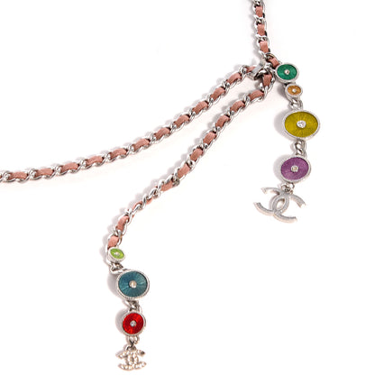 Chanel Leather Silver Chain Link Belt Multicolor 3 of 4