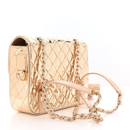 Chanel Mirror Calfskin Metallic Calfskin Quilted Hollywood Boulevard Backpack With Coin Purse Gold 2 of 11