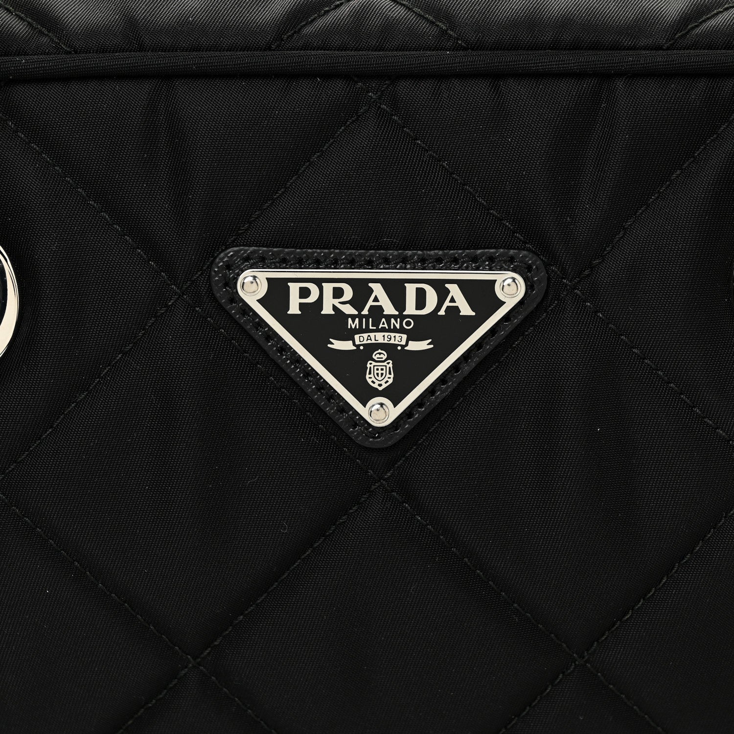 Prada Nylon Tessuto Impuntu Quilted Shoulder Bag Black 7 of 9