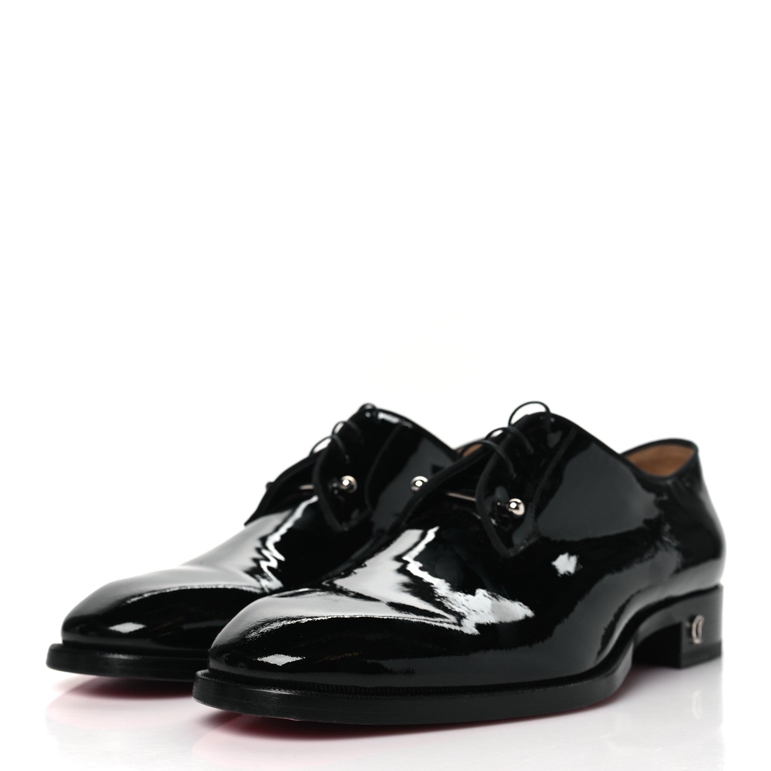 Christian Louboutin Patent Mens Chambeliss Derby Oxford 43.5 Black 3 of 7