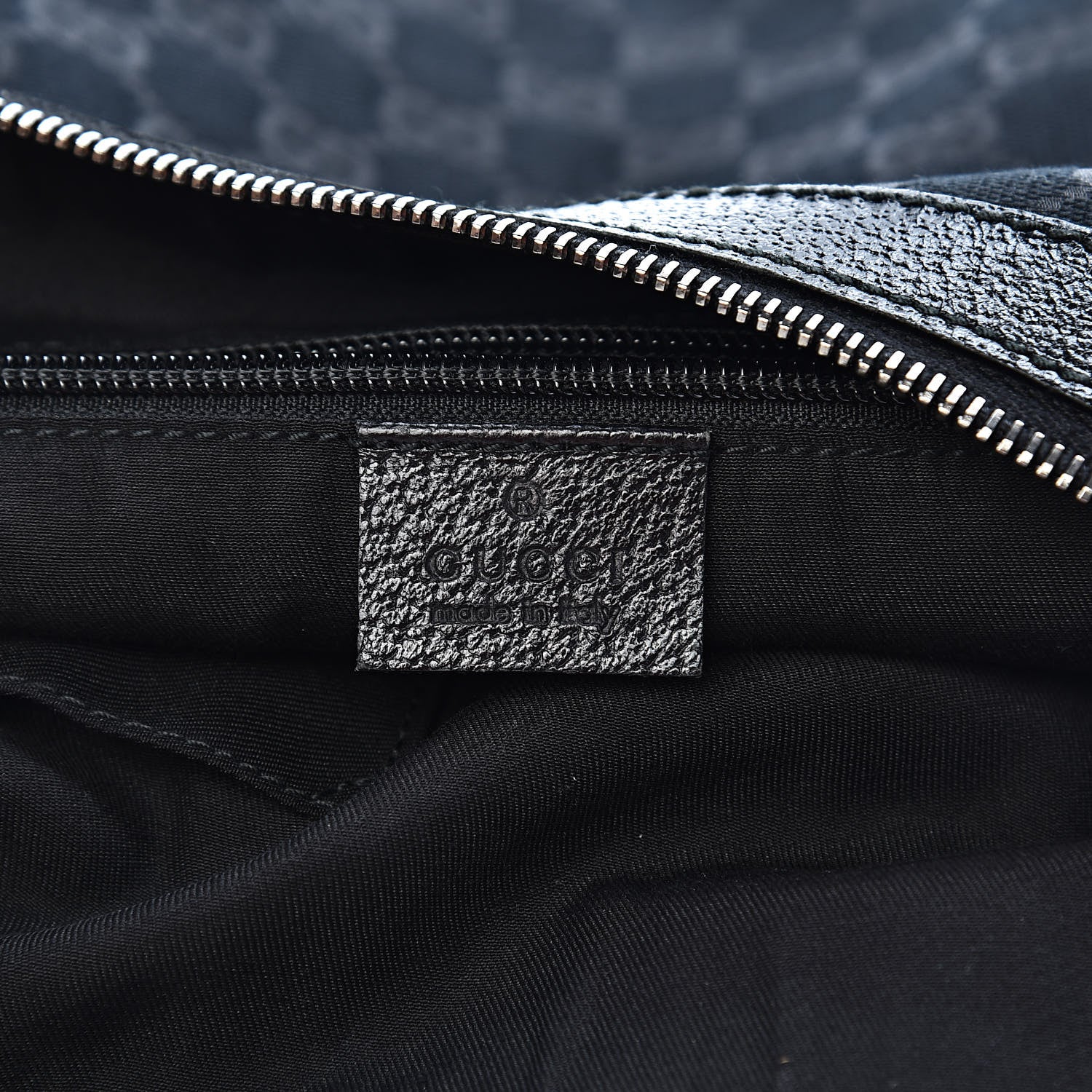 Gucci Monogram Web Medium Half Moon Hobo Black 6 of 11
