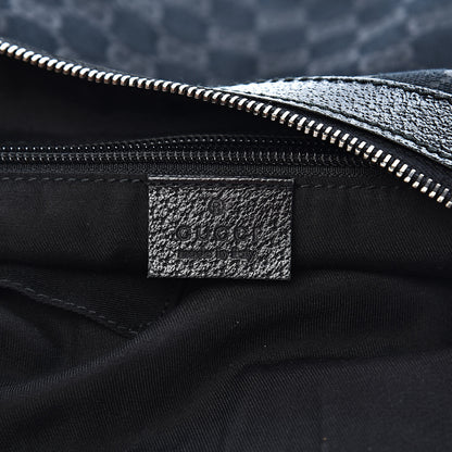 Gucci Monogram Web Medium Half Moon Hobo Black 6 of 11