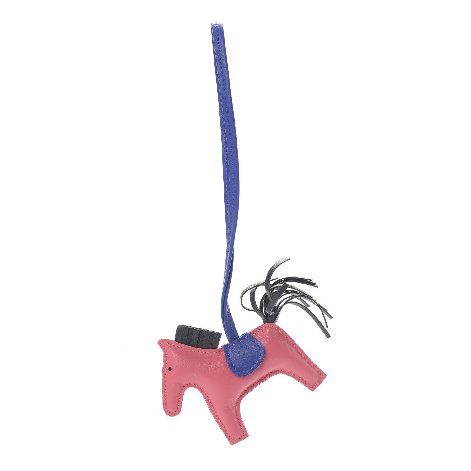Hermes Milo Lambskin Grigri Rodeo Horse Bag Charm PM Rose Azalee Vert Cypress Bleu Electrique 1 of 5