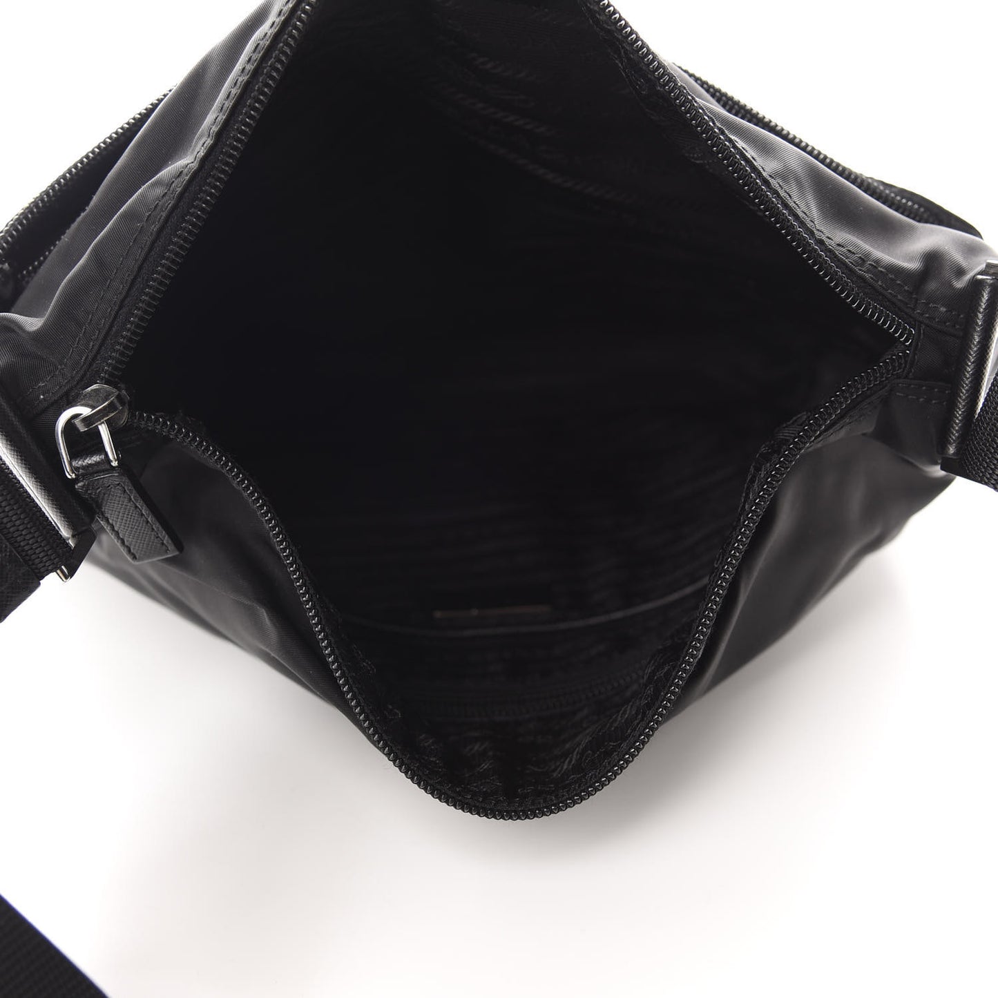 Nylon Vela Flat Messenger Bag Black