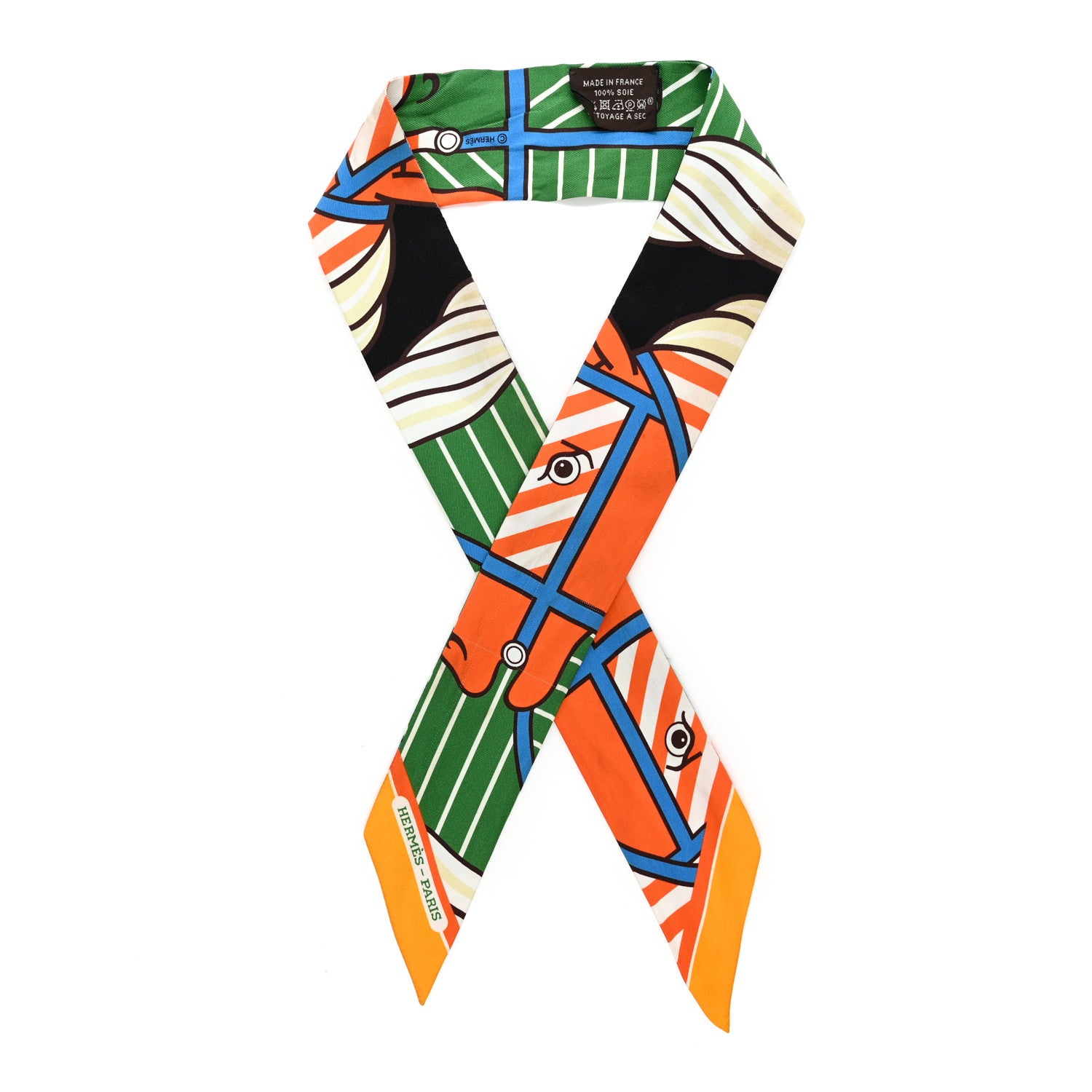 Hermes Twilly Scarf Orange Multicolor 1 of 17