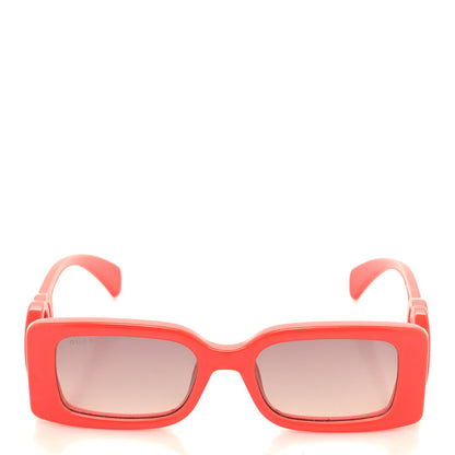 Gucci Acetate Chaise Rectangler Frame Sunglasses GG1325S Salmon Pink 2 of 8