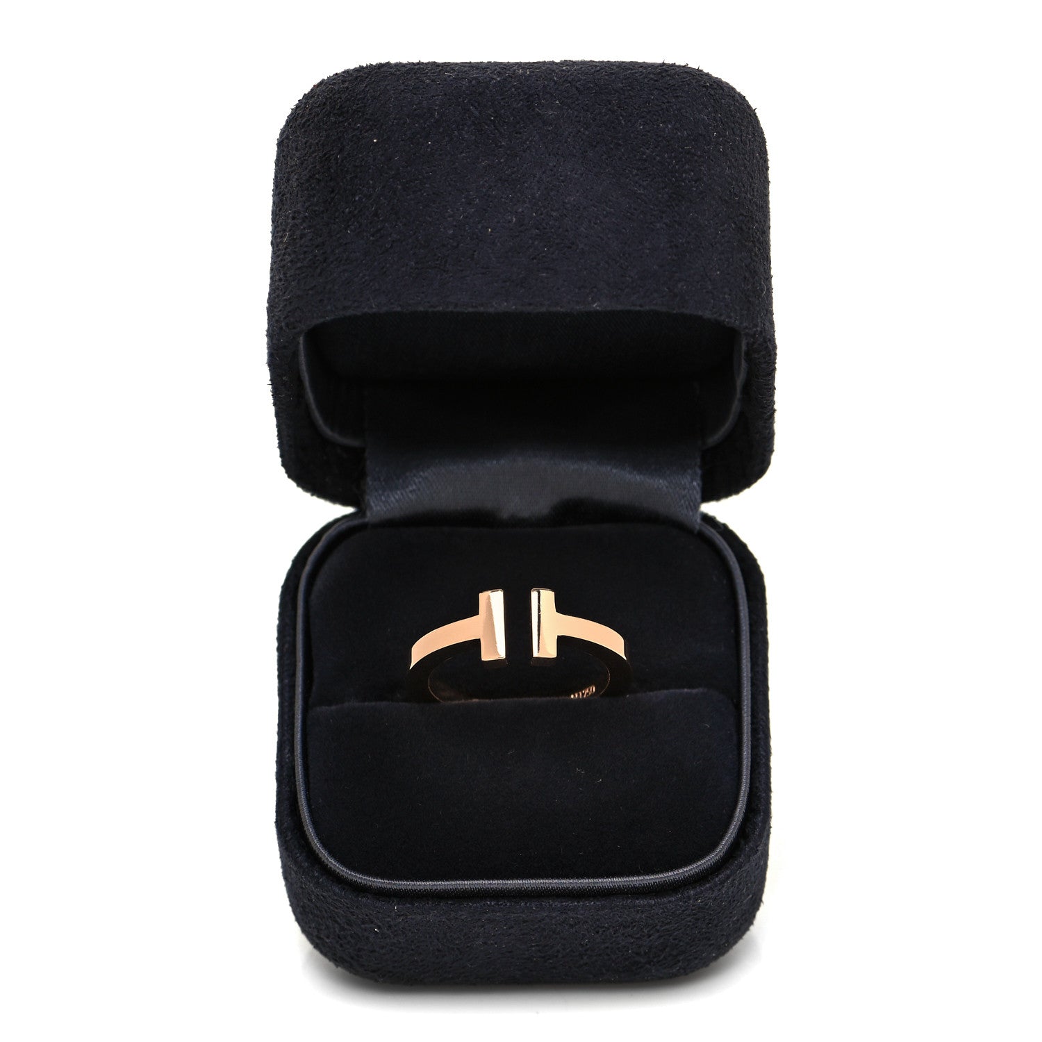 Tiffany 18K Rose Gold T Square Ring 57 8 5 of 5