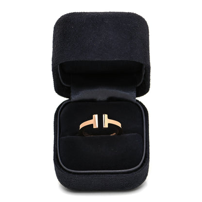 Tiffany 18K Rose Gold T Square Ring 57 8 5 of 5