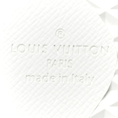 Louis Vuitton Iridescent Grained Calfskin Embossed Monogram Mens Luxembourg Low Top Sneakers 9.5 White 8 of 9