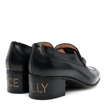 Gucci Goatskin Womens Chain Mid-Heel Loafers 37 Black 5 of 8