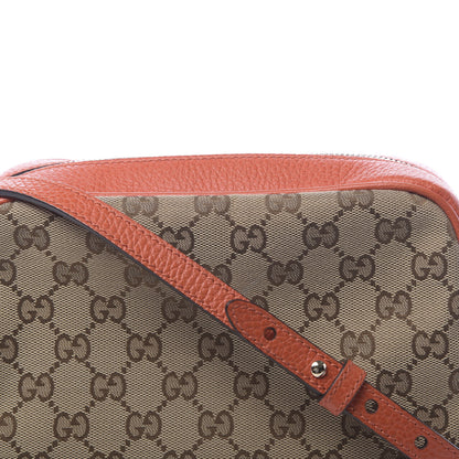 Gucci Monogram Dollar Calfskin Mini Bree Messenger Bag Beige Ebony Sun Orange 10 of 10