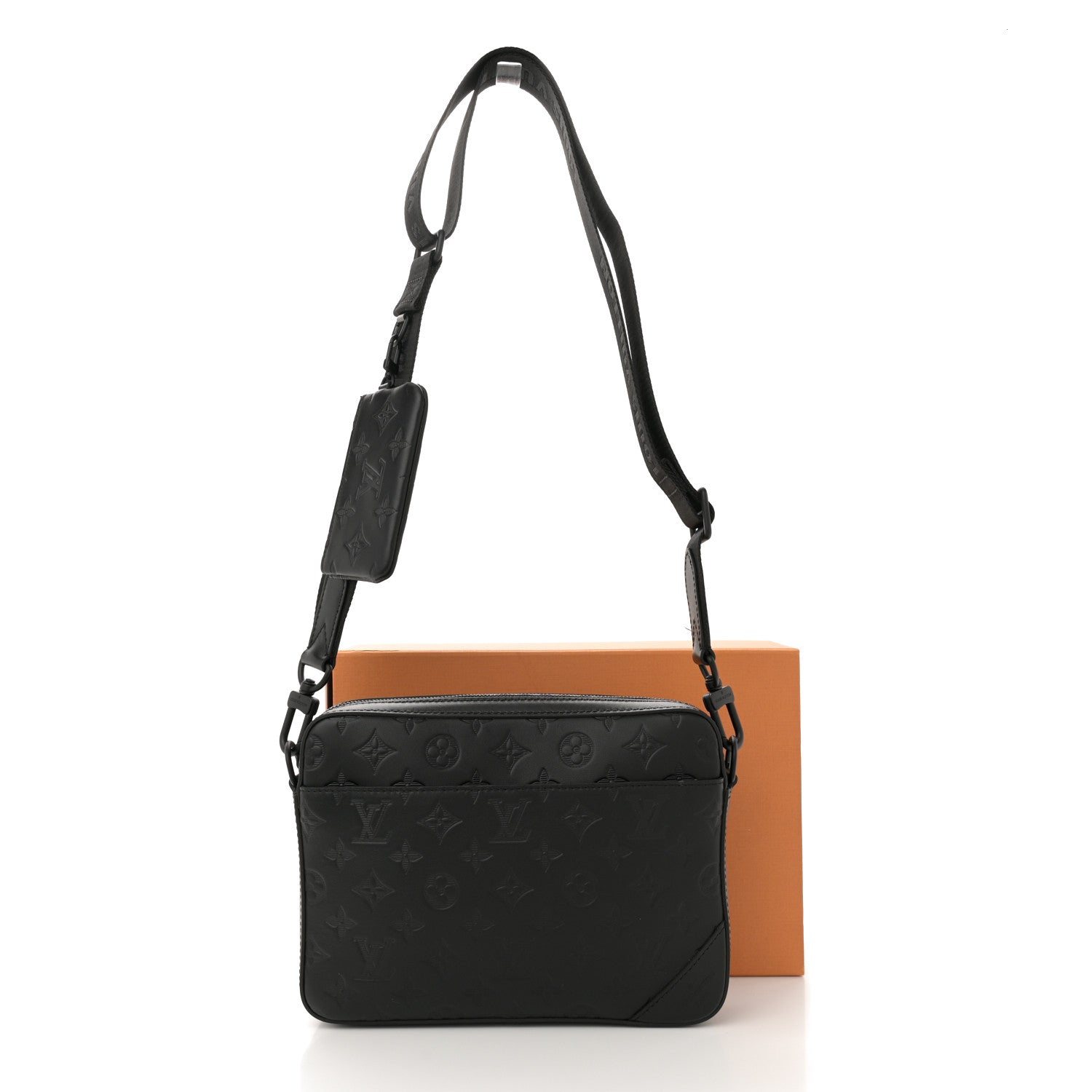 Louis Vuitton Calfskin Monogram Shadow Duo Messenger Black 11 of 11