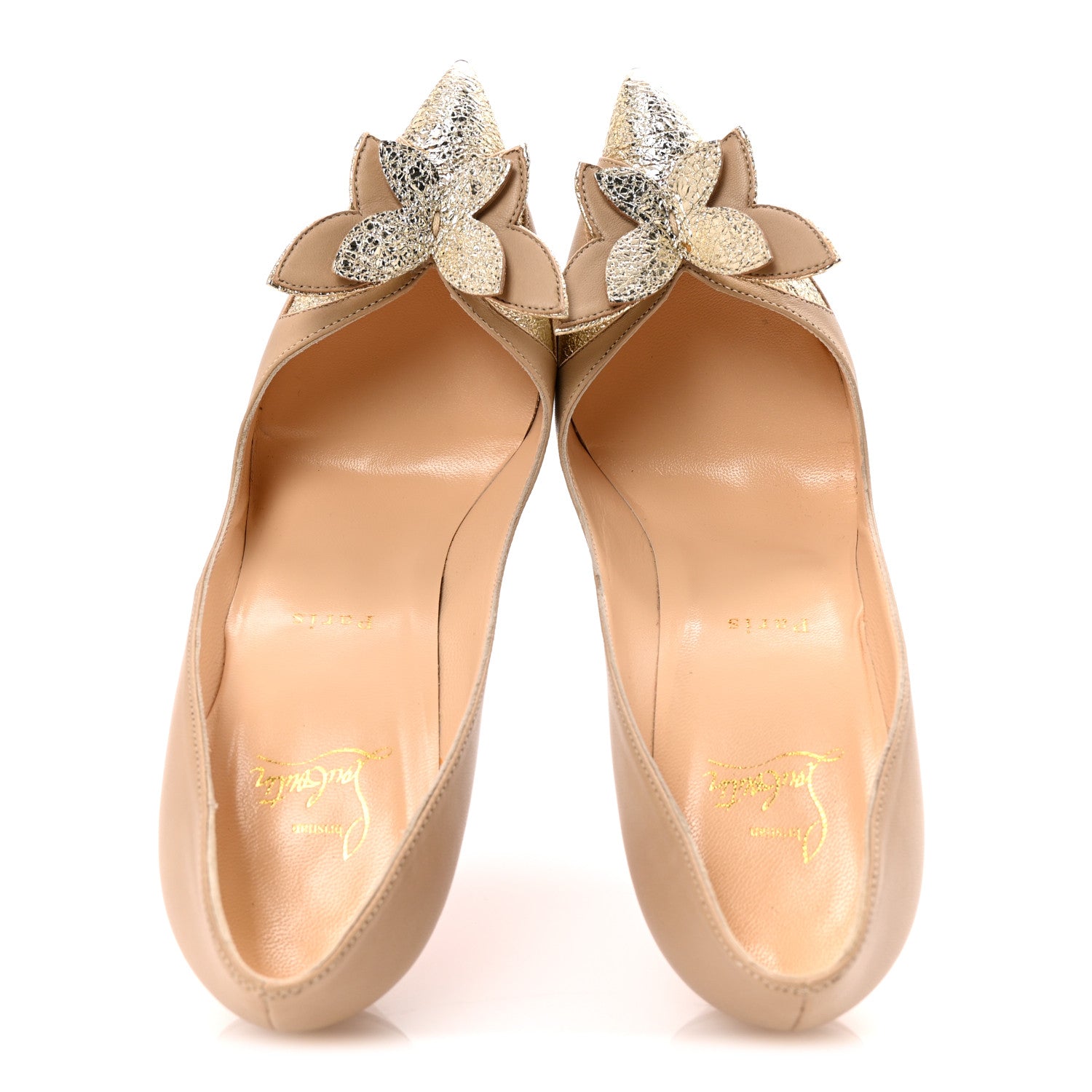 Christian Louboutin Nappa Maripopump Butterfly Pump 39.5 Nude 2 of 11