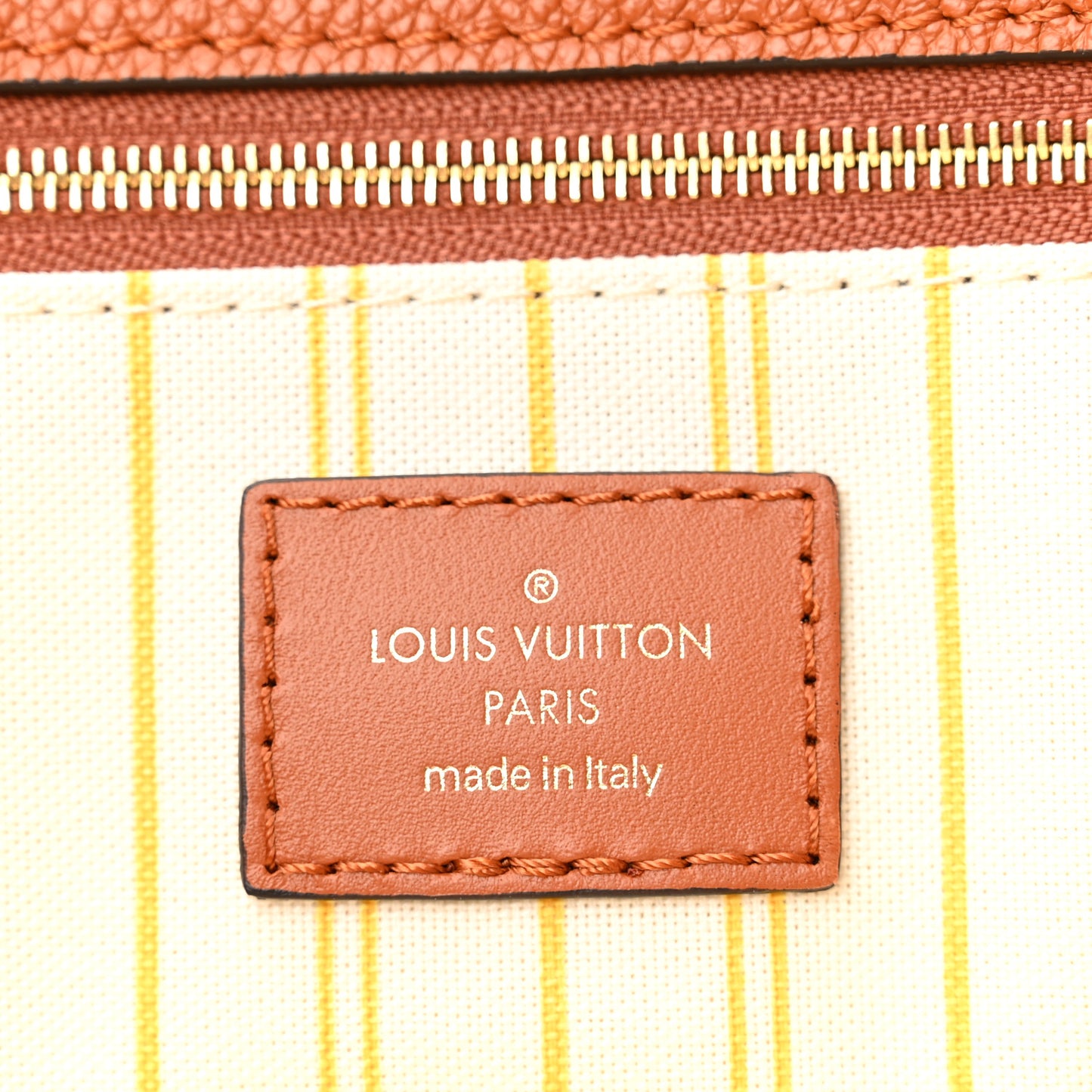 Raffia Calfskin Monogram Giant Onthego GM Tan