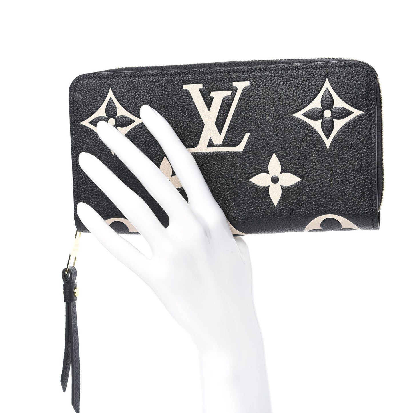 Empreinte Monogram Giant Zippy Wallet Black Beige