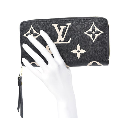 Louis Vuitton Empreinte Monogram Giant Zippy Wallet Black Beige 2 of 8