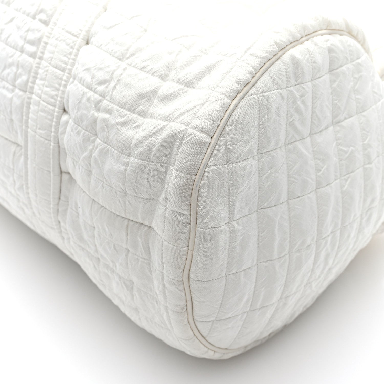 Saint Laurent Nylon Gloria Quilted Travel Bag Milky White 9 of 9
