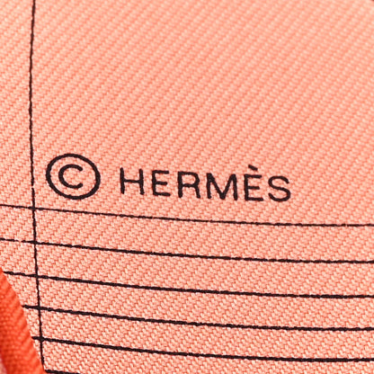 Hermes Silk Gavroche Les Objets Introuvables Scarf 45 Orange Creme Saumon 3 of 3