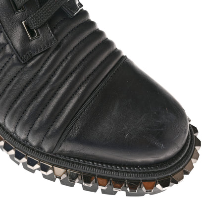 Christian Louboutin Calfskin Quilted Yetota Combat Boots 40 Black 10 of 15
