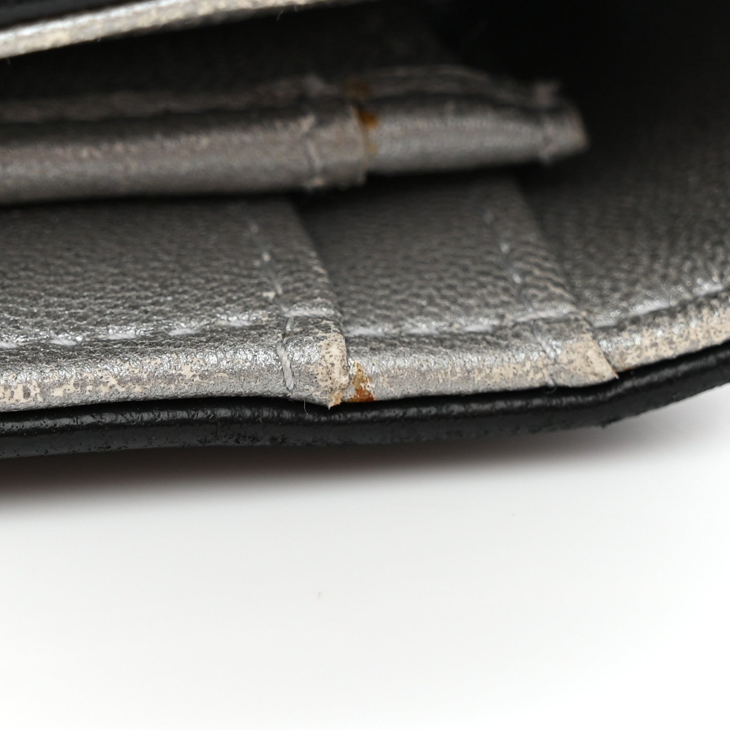 Chanel Lambskin Camellia Embossed Yen Wallet Black 10 of 13