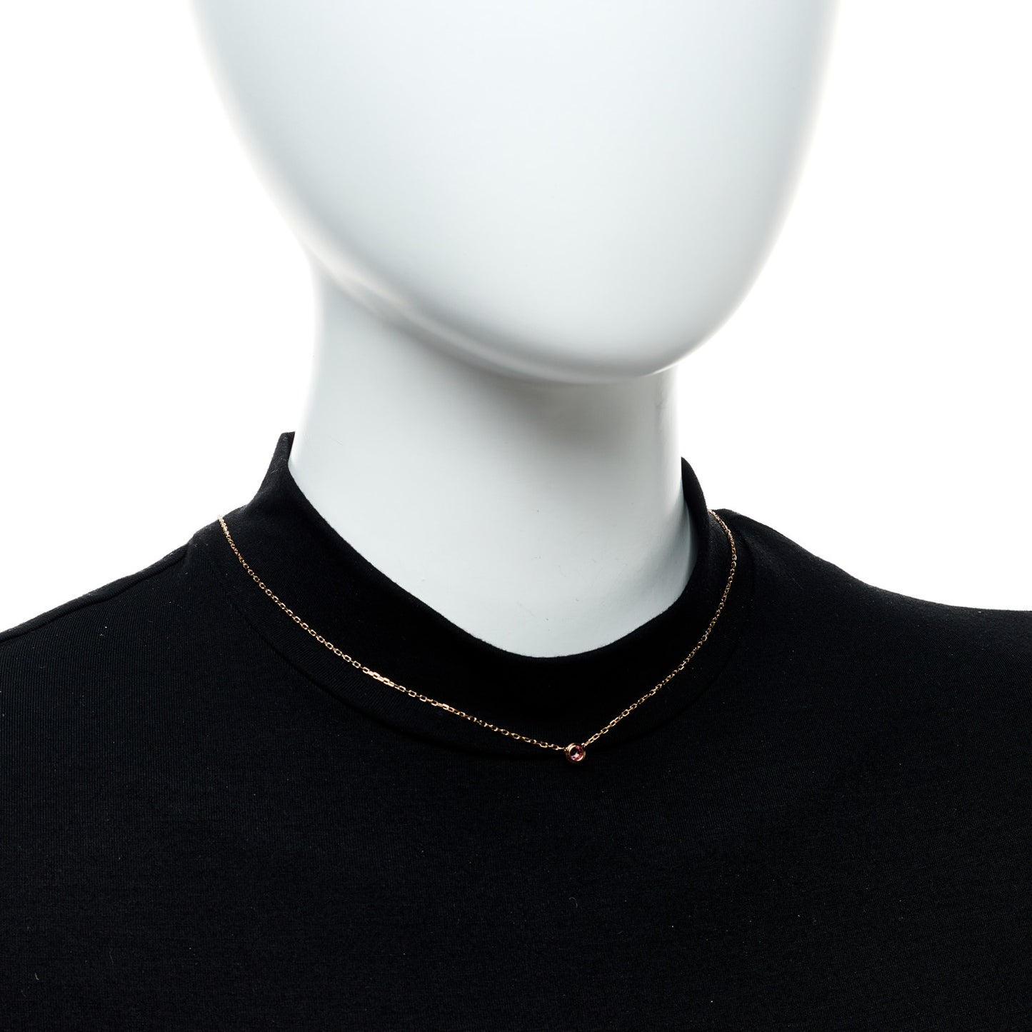 18K Pink Gold Pink Sapphire D'Amour Pendant Necklace