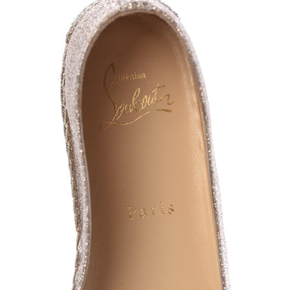 Christian Louboutin Glitter Aliochette Espadrilles 37 Gold 6 of 10