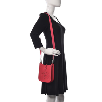 Hermes Taurillon Clemence Evelyne TPM Rose Extreme 2 of 10