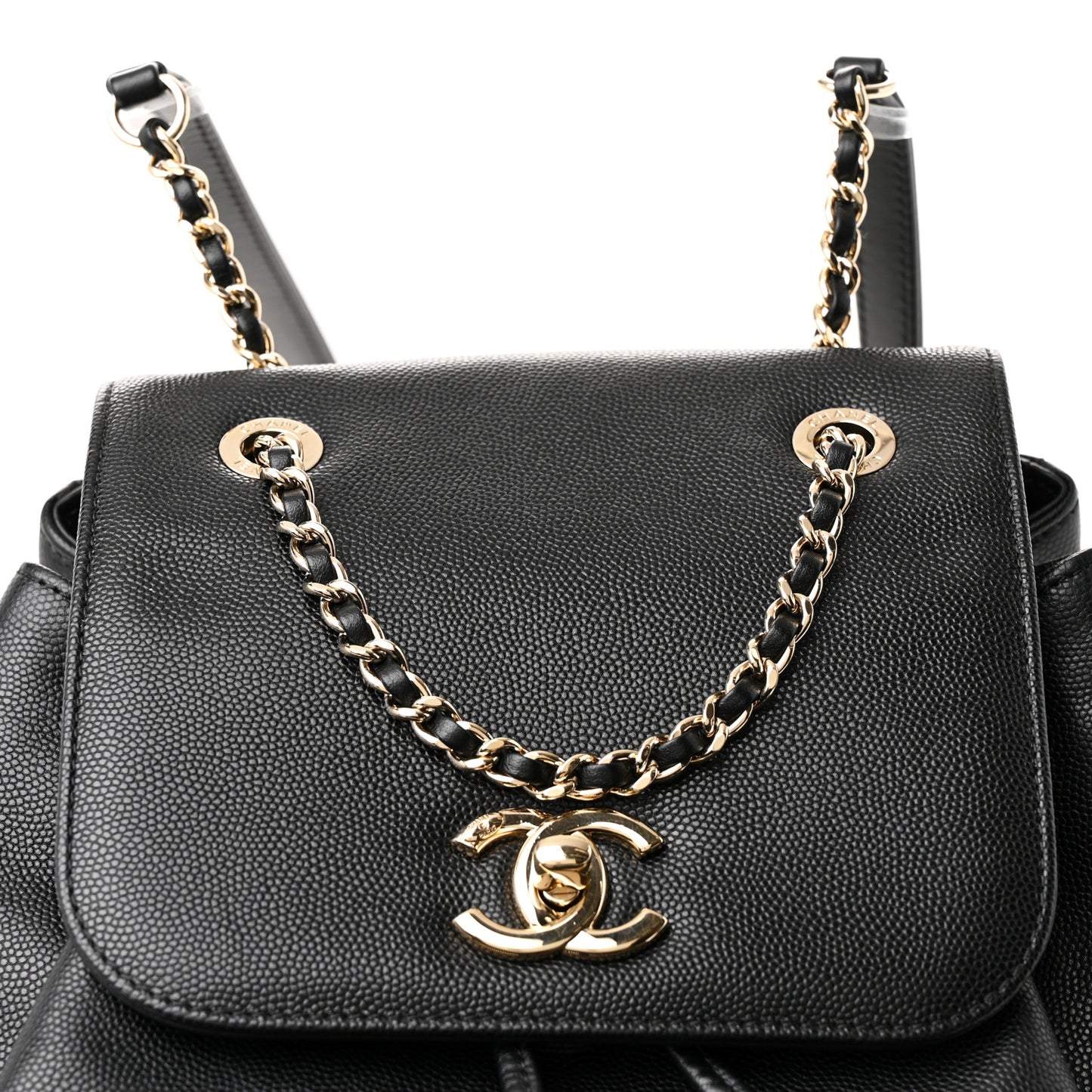 Caviar Quilted Business Affinity Backpack Black