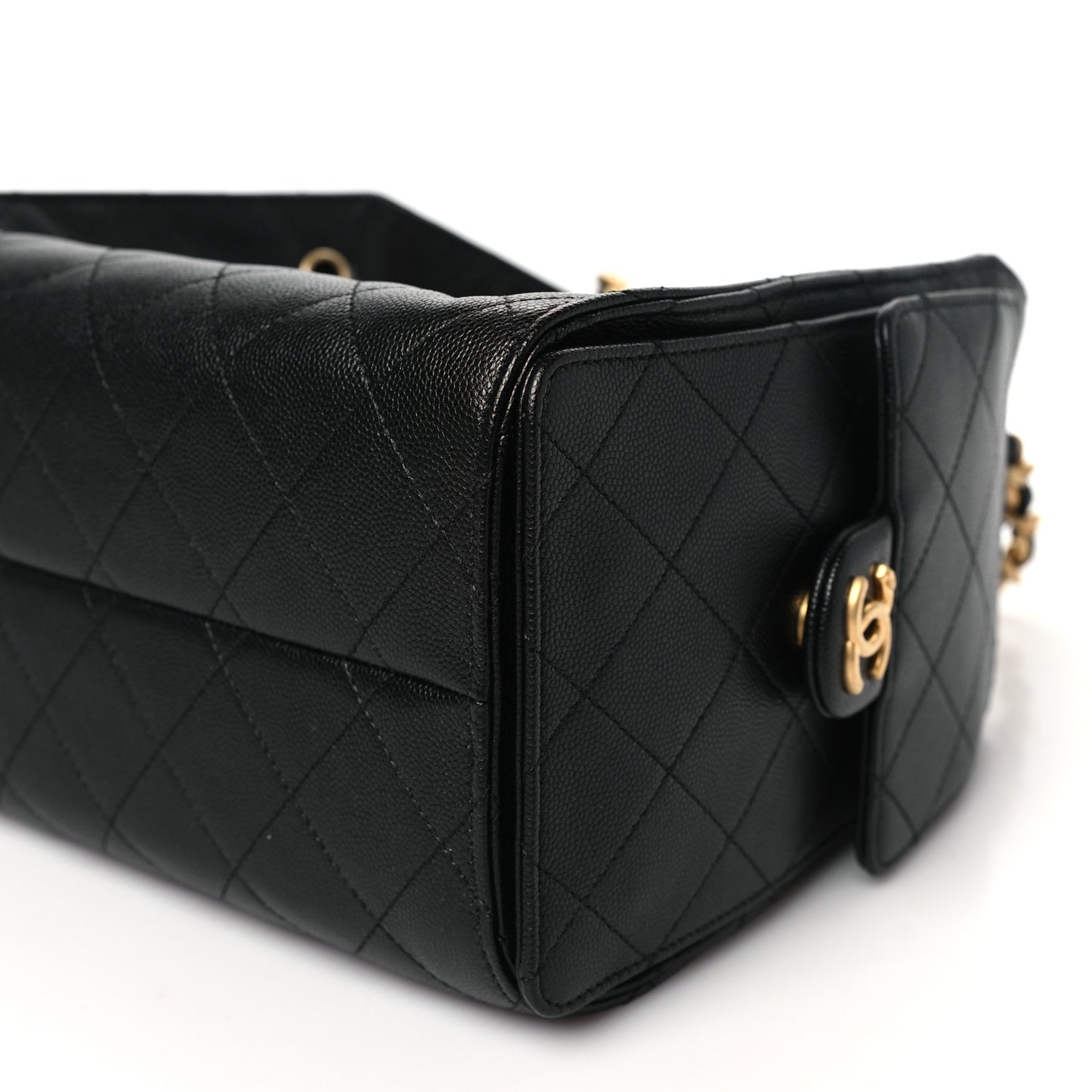 Caviar Quilted Small Chanel 25 Handbag Black