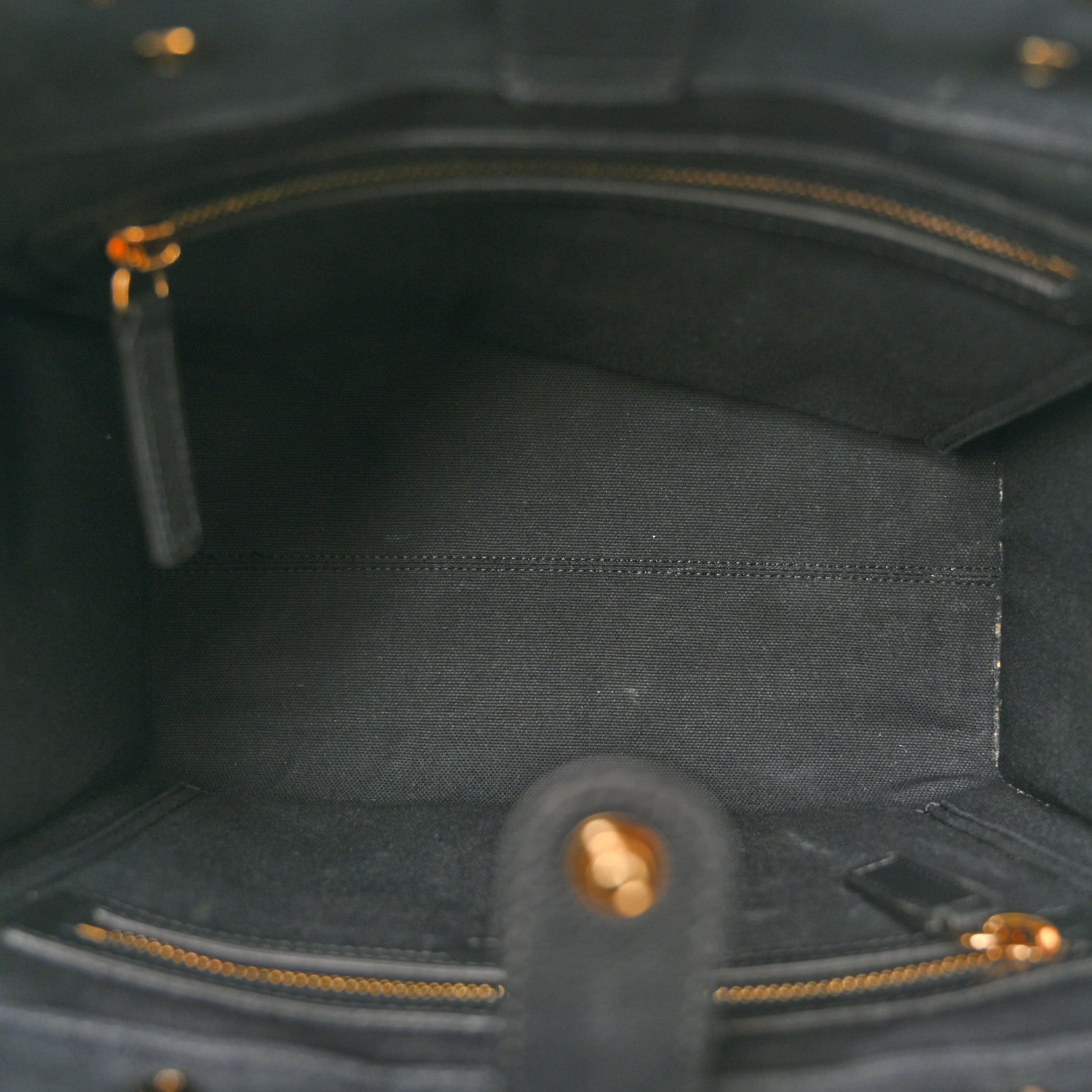 Versace Canvas Calfskin La Medusa Small Tote Black 5 of 12