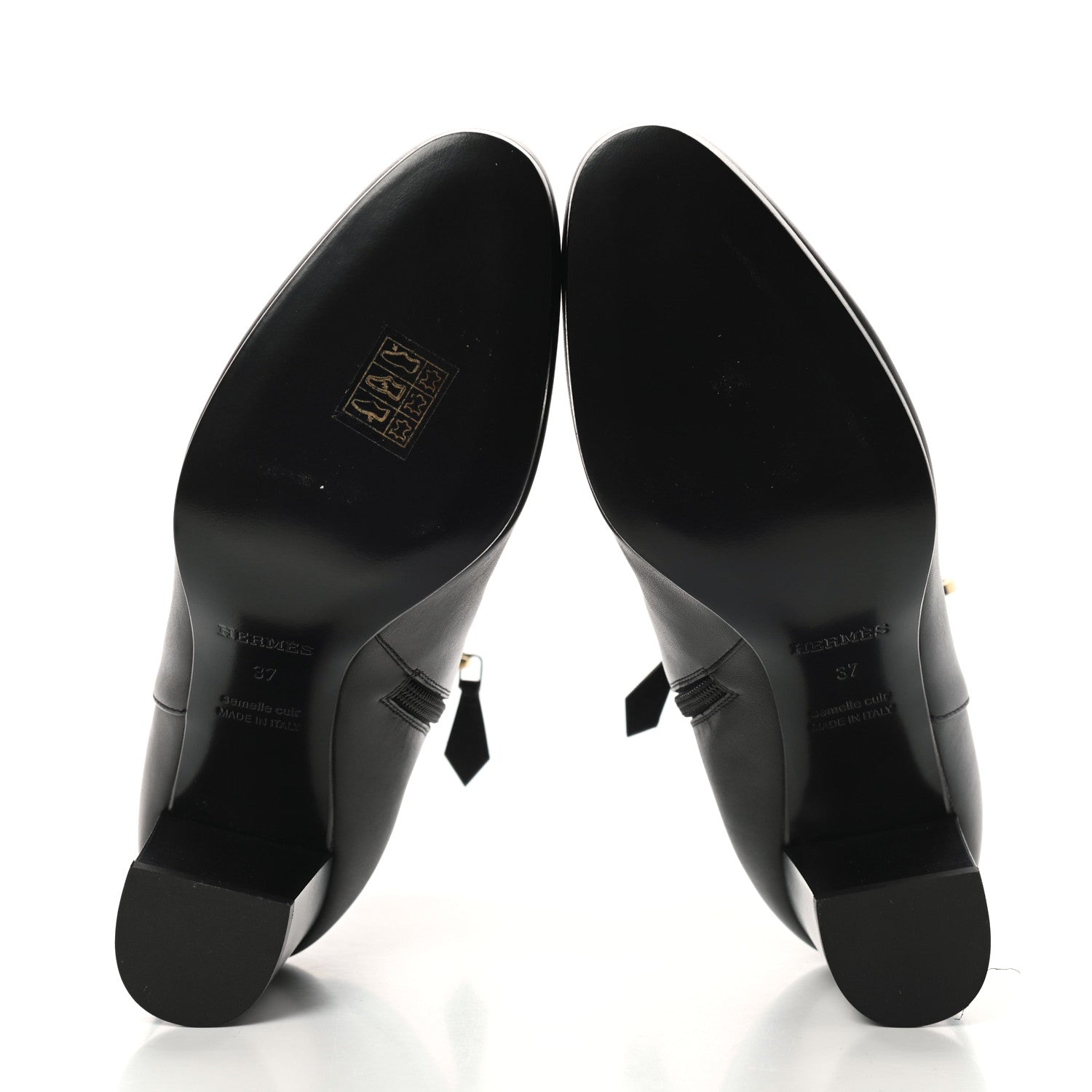 Hermes Calfskin Saint Germain Ankle Boots 37 Black 5 of 9