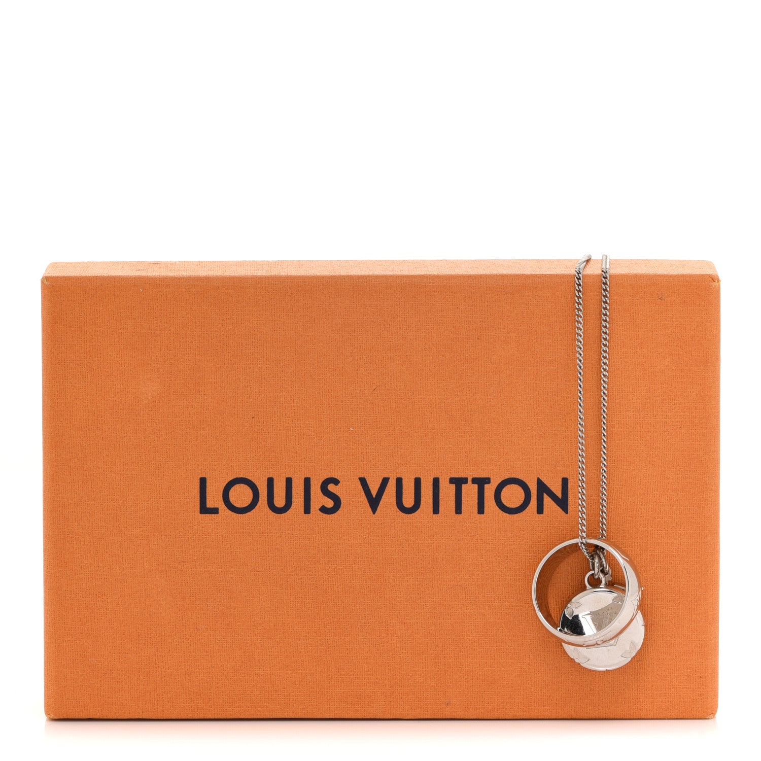 Louis Vuitton Zamac Palladium Monogram Charms Necklace Silver 7 of 7