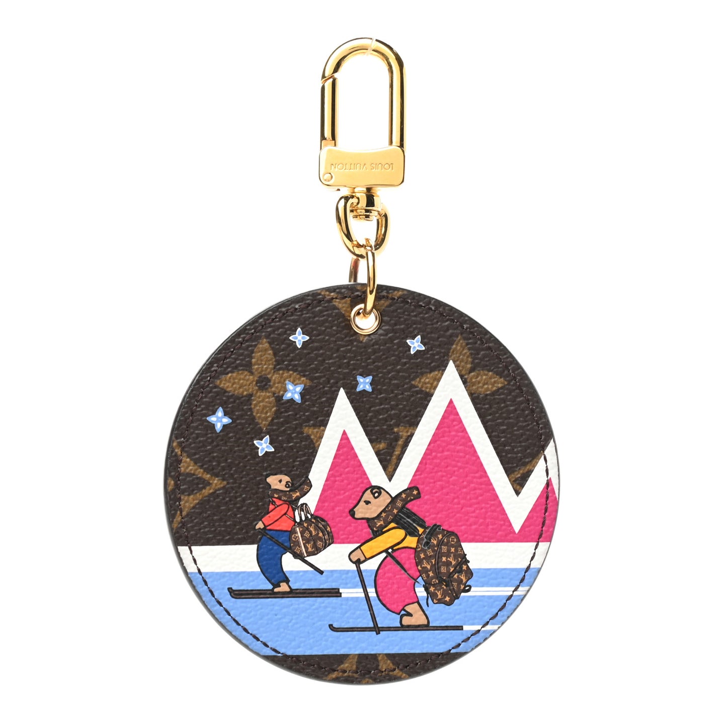 Monogram 2018 Christmas Animation Bears Bag Charm Key Ring