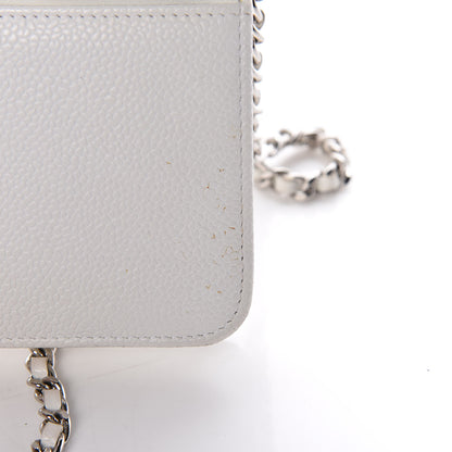Chanel Caviar Timeless CC Wallet on Chain WOC White 11 of 13