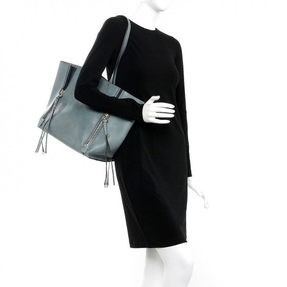 Chloe Smooth Calfskin Medium Milo Shopping Tote Cloudy Blue 2 of 9