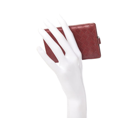 Bottega Veneta Nappa Intrecciato Card Case Crimson 2 of 8