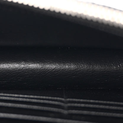 Saint Laurent Grain De Poudre Matelasse Chevron Monogram Envelope Chain Wallet Black 5 of 12
