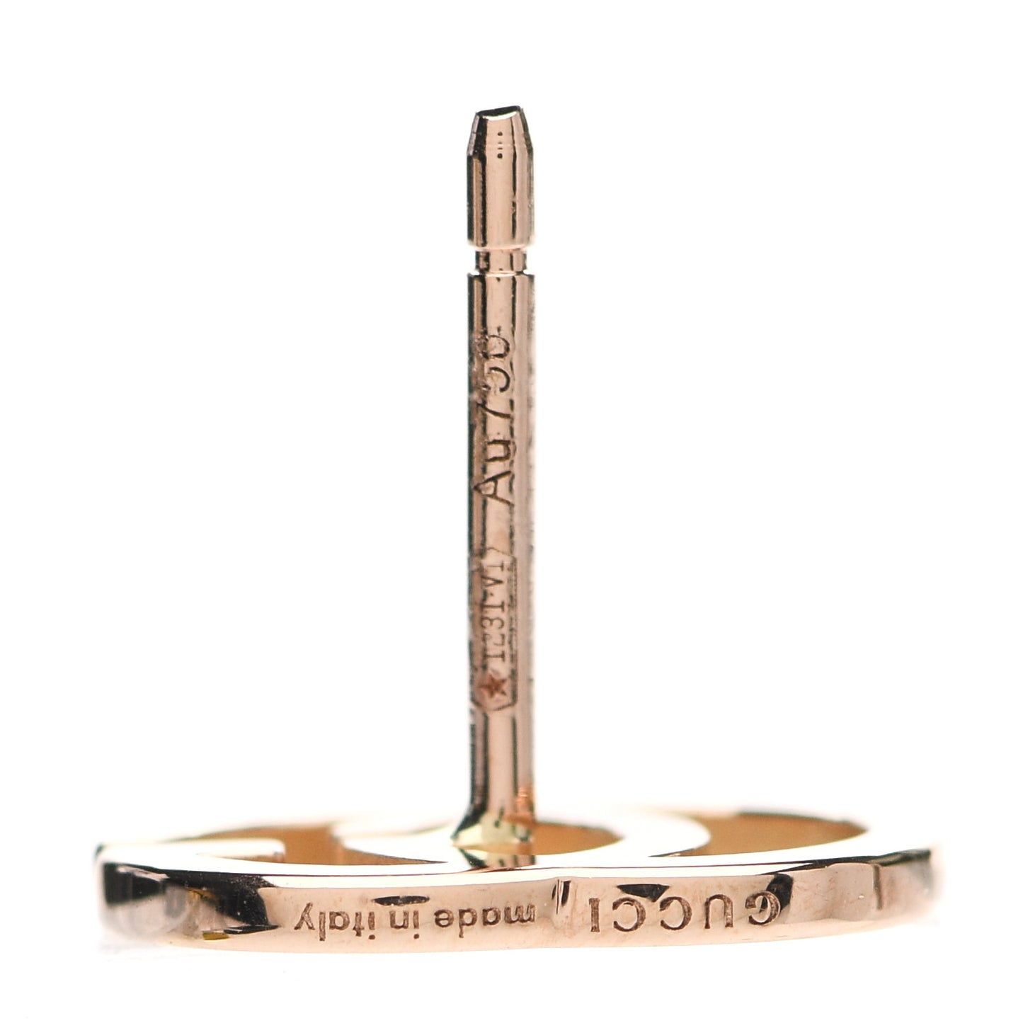 18K Yellow Gold GG Tissue Stud Earrings