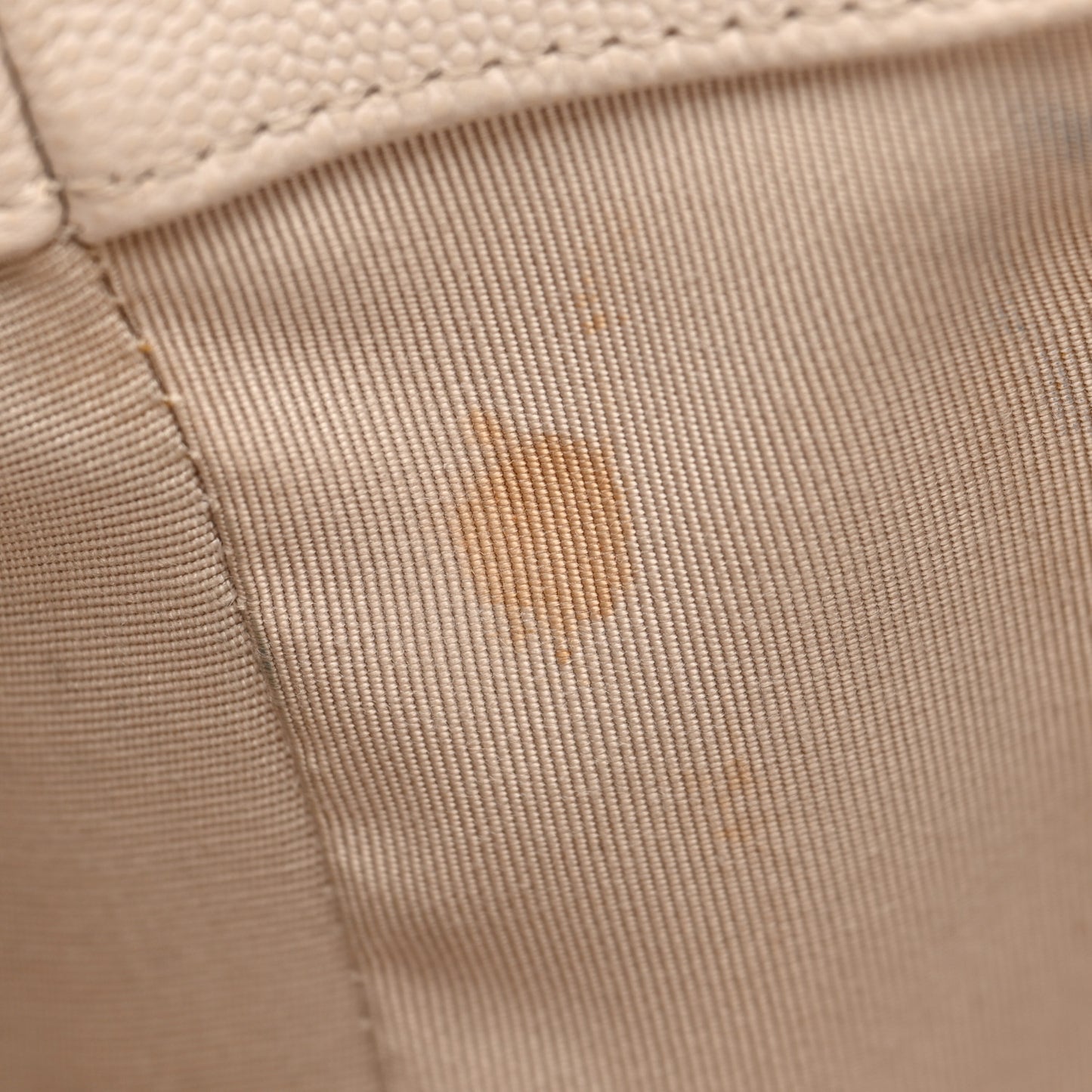 Caviar Quilted Large CC Shopping Tote Ivory