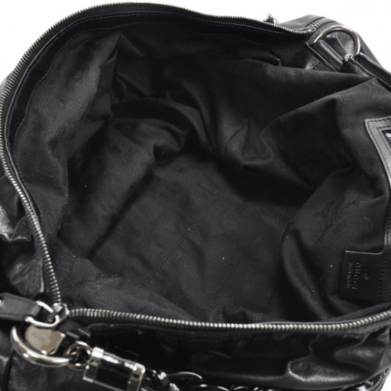 Gucci Leather Large Galaxy Hobo Black 6 of 10